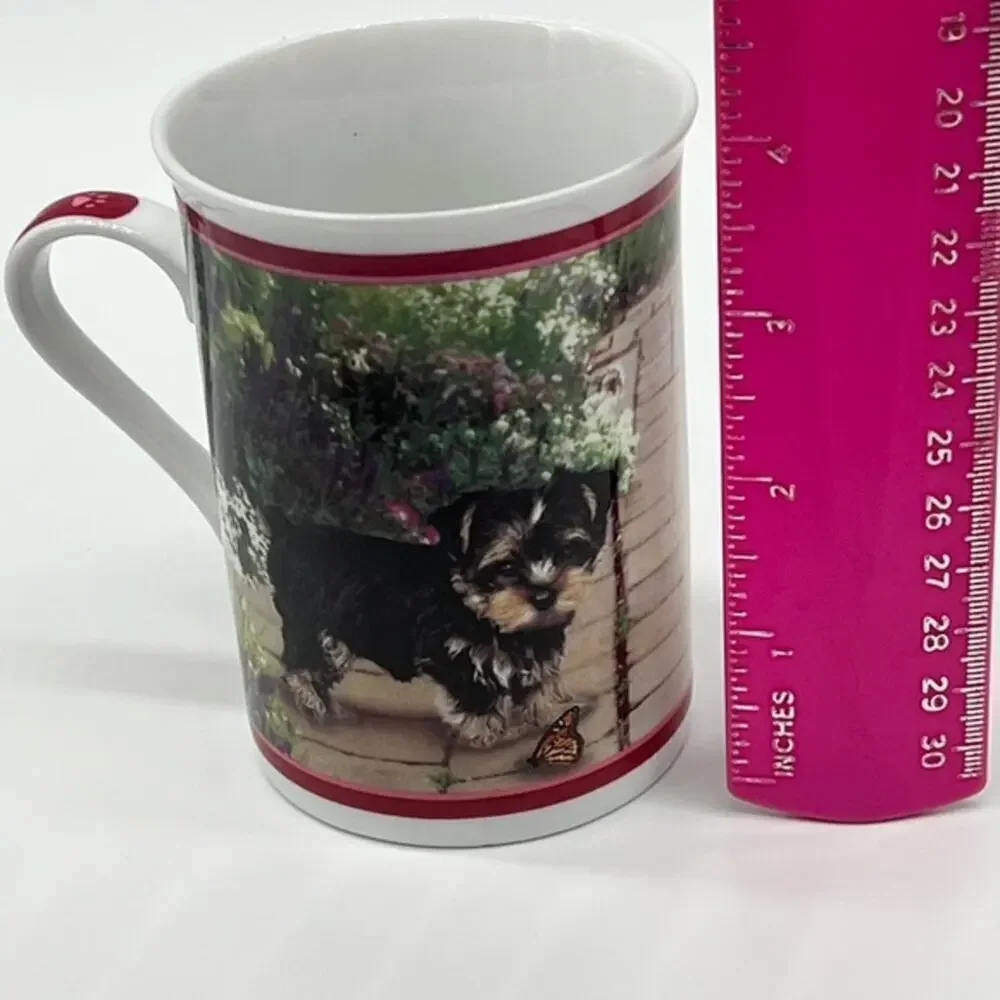 Porcelain Yorkie dog 3 mugs Collector set